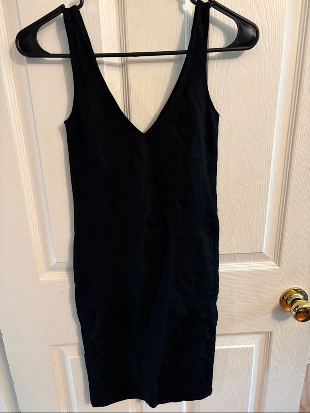 Forever 21 Black V-Neck Bodycon Mini Dress